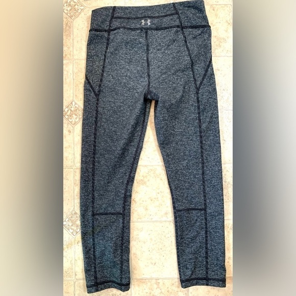 Under Armour Women Black Compression Heat Gear Capri Pant Sz Small - Picture 1 of 6